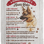 A German Shepherd's House Rules German Shepherd Fleece Blanket - Sherpa Blanket