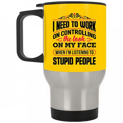 14 oz. Silver Travel Mug
