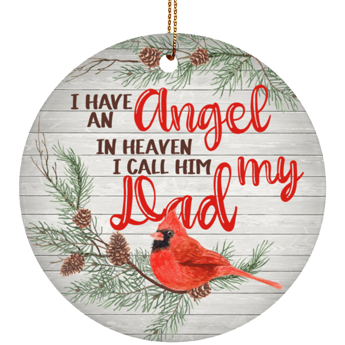 i have an angel in heaven i call him dad ornament