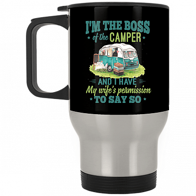 14 oz. Silver Travel Mug