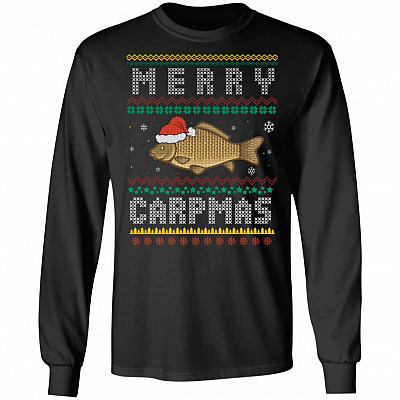 Merry Carpmas Ugly Christmas Hoodie - Sweatshirt - Long Sleeve Shirt