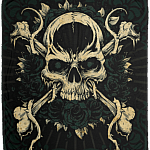 Skull Fleece Blanket - Premium Sherpa Blanket - Woven Blanket