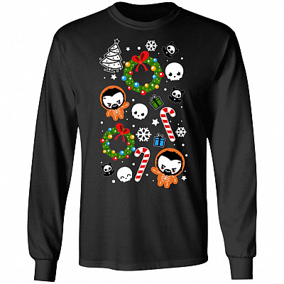 Spooky Christmas Skull Ginger-bread Hoodie - Sweatshirt - Long Sleeve