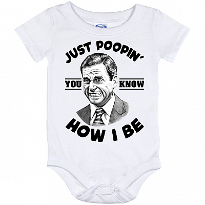 Funny Just Poopin' You Know How I Be Baby Onesie - Best Gift Baby Infant Bodysuit