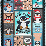 I Just Really Like Penguin Cute Lovely Gift Fleece Blanket - Premium Sherpa Blanket