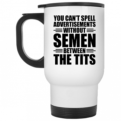 14 oz. White Travel Mug