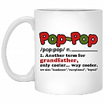 Pop-Pop Another Term For Grandfather Only Cooler Way Cooler Ceramic Coffee Mug - Beer Stein - Water Bottle