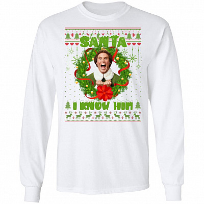 Santa I Know Him Funny OMG Christmas Hoodie - Sweatshirt - Long Sleeve