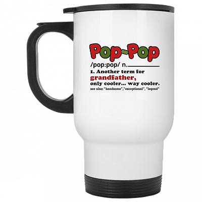 14 oz. White Travel Mug