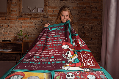 Alternative view of To My Daughter Always Remember How Much I Love You Always Support Halloween Fleece Blanket - Sherpa Blanket