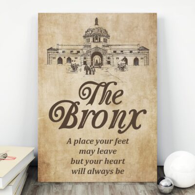 Alternative view of The Bron-X Place Your Feet May Leave But Your Heart Will Always Be Framed Canvas - Unframed Poster