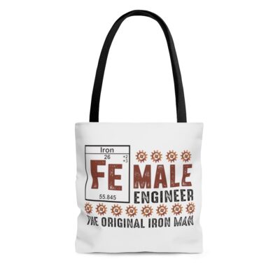 Female Engineer The Original Iron-Man Tote Bag - Shoulder Bag - Reusable Shopping Bag