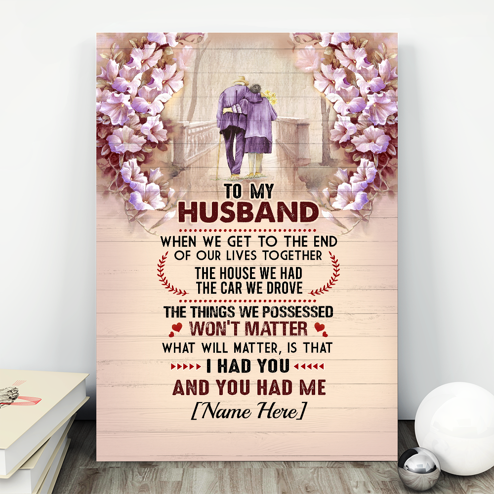 7VT. To My Husband Personalized Canvas mockup 2