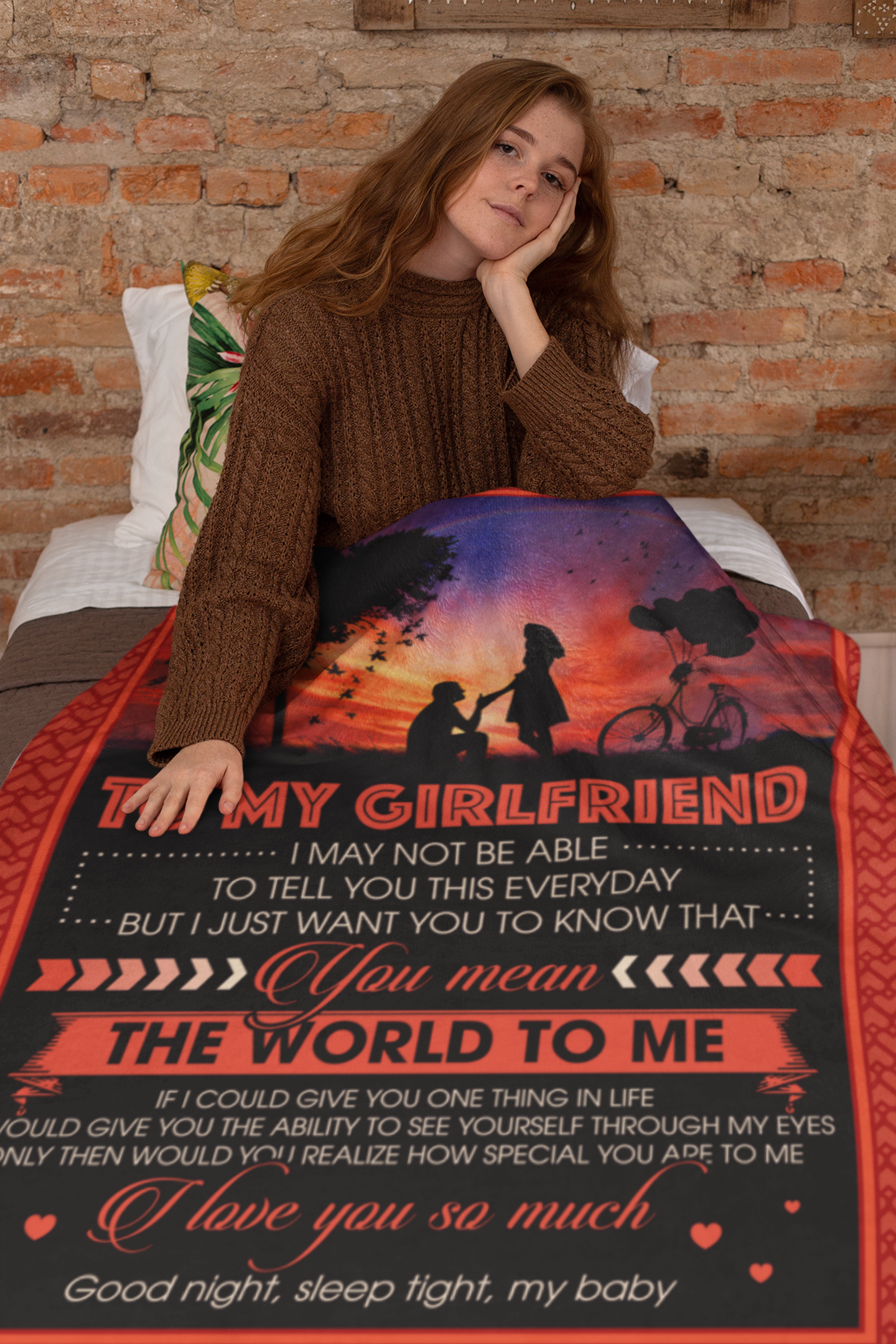 9VT. To My Girlfriend blanket mockup