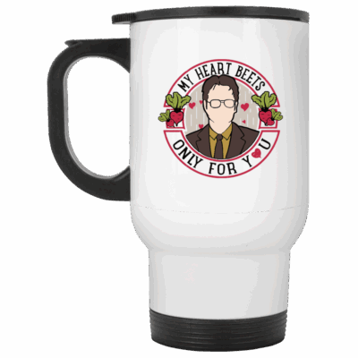 14 oz. White Travel Mug