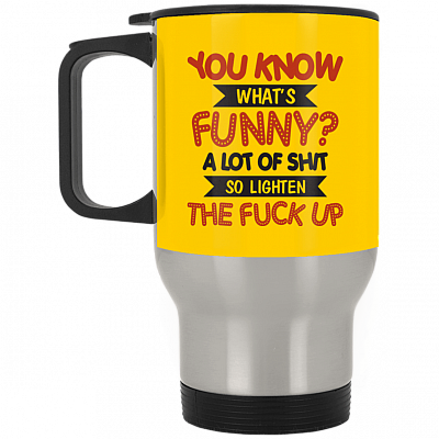 14 oz. Silver Travel Mug