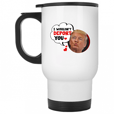 14 oz. White Travel Mug