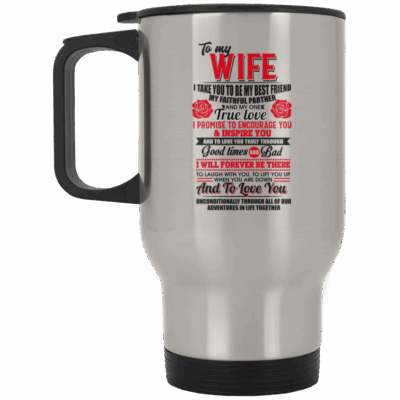 14 oz. Silver Travel Mug