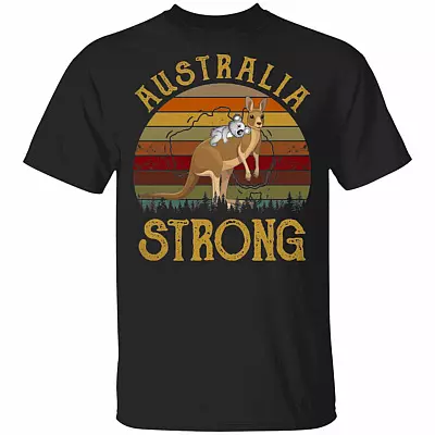 Australia Strong Kangaroo Koala Retro Vintage T-Shirt