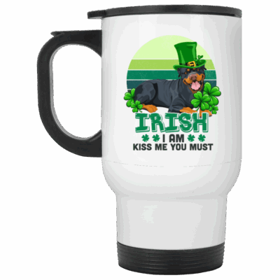 14 oz. White Travel Mug