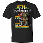 July Girl I Am A Daughter Of God Stronger Braver Smarter T-Shirt