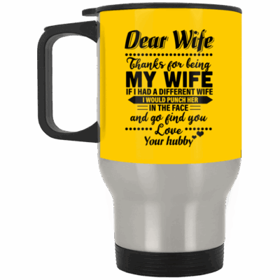 14 oz. Silver Travel Mug