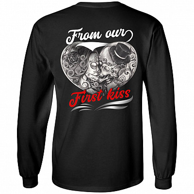 From Our First Kiss Till Our Last Breath Matching Couple Print on Back Hoodie - Sweatshirt - Long Sleeve Shirt