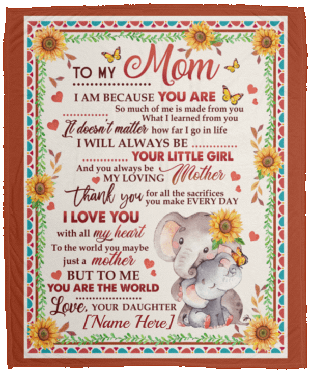 personalized blankets for mom