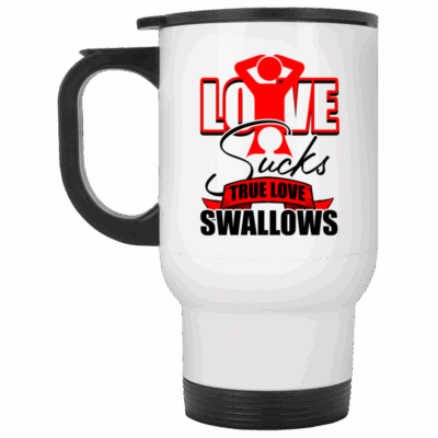 14 oz. White Travel Mug