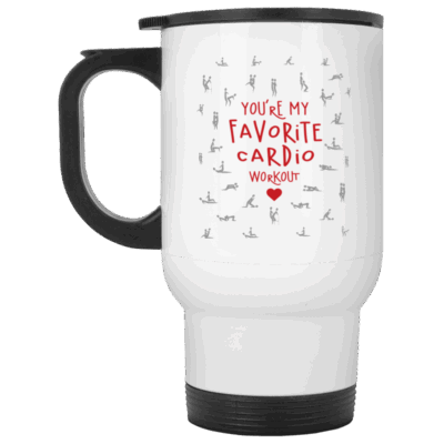 14 oz. White Travel Mug