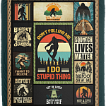 Bigfoot and Sasquatch Hunter Believers Blanket - Sasquatch Bigfoot Do Thing Hide And Seek Hunter Blanket