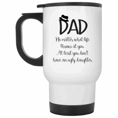 14 oz. White Travel Mug
