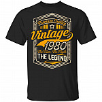 Vintage 1980 The Man The Myth The Legend T-Shirt - 198x T-Shirt - Hoodie - Sweatshirt