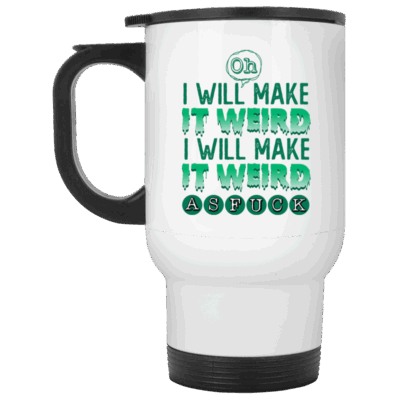 14 oz. White Travel Mug
