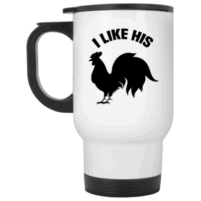 14 oz. White Travel Mug