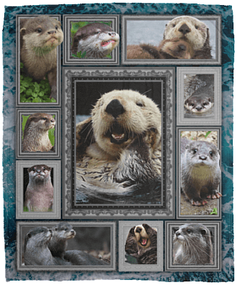 Otter Lover 3D Fleece Blanket - Premium Sherpa Blanket - Woven Blanket
