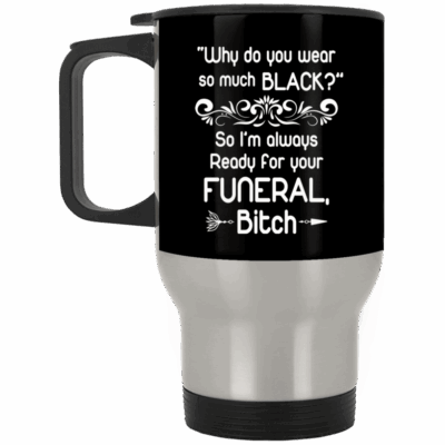 14 oz. Silver Travel Mug