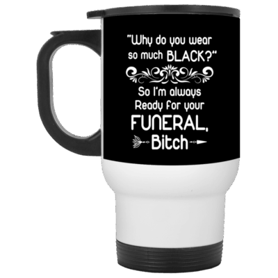 14 oz. White Travel Mug