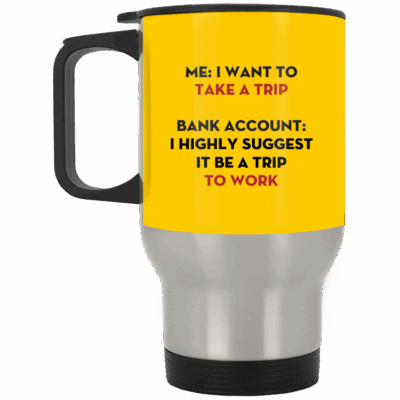 14 oz. Silver Travel Mug