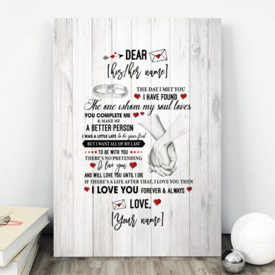 Alternative view of The Day I Met You I Have Found The One Whom My Soul Loves Personalized Framed Canvas Prints - Unframed Poster