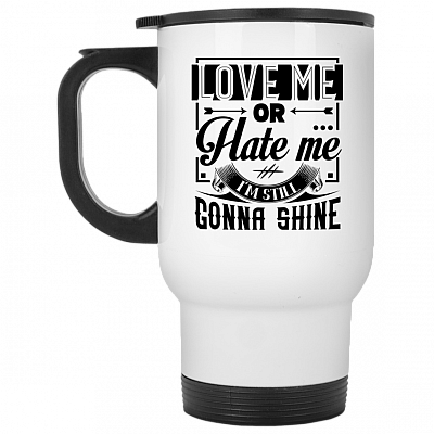 14 oz. White Travel Mug