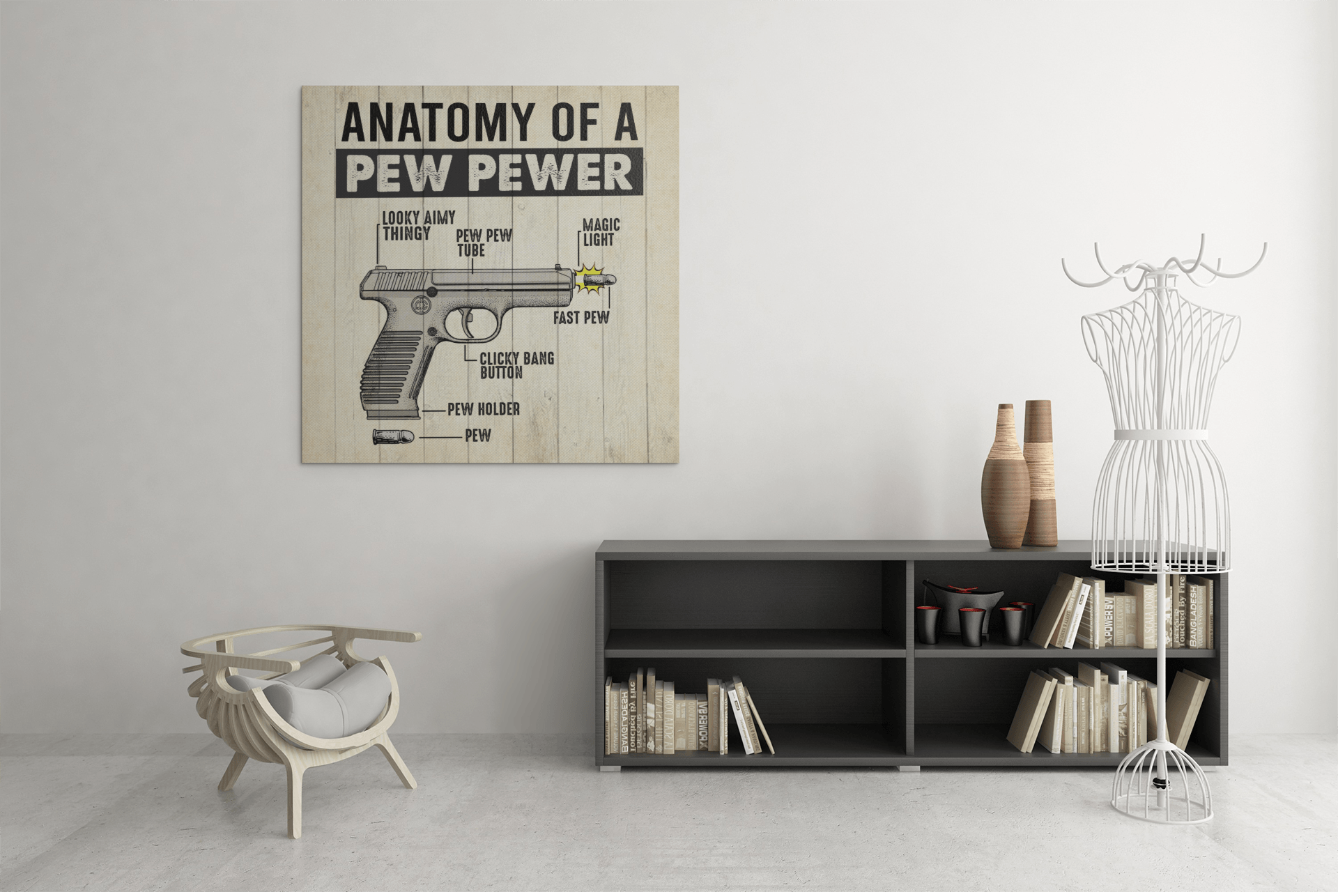 8VT. Atanomy Of A Pew canvas mockup