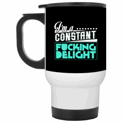 14 oz. White Travel Mug