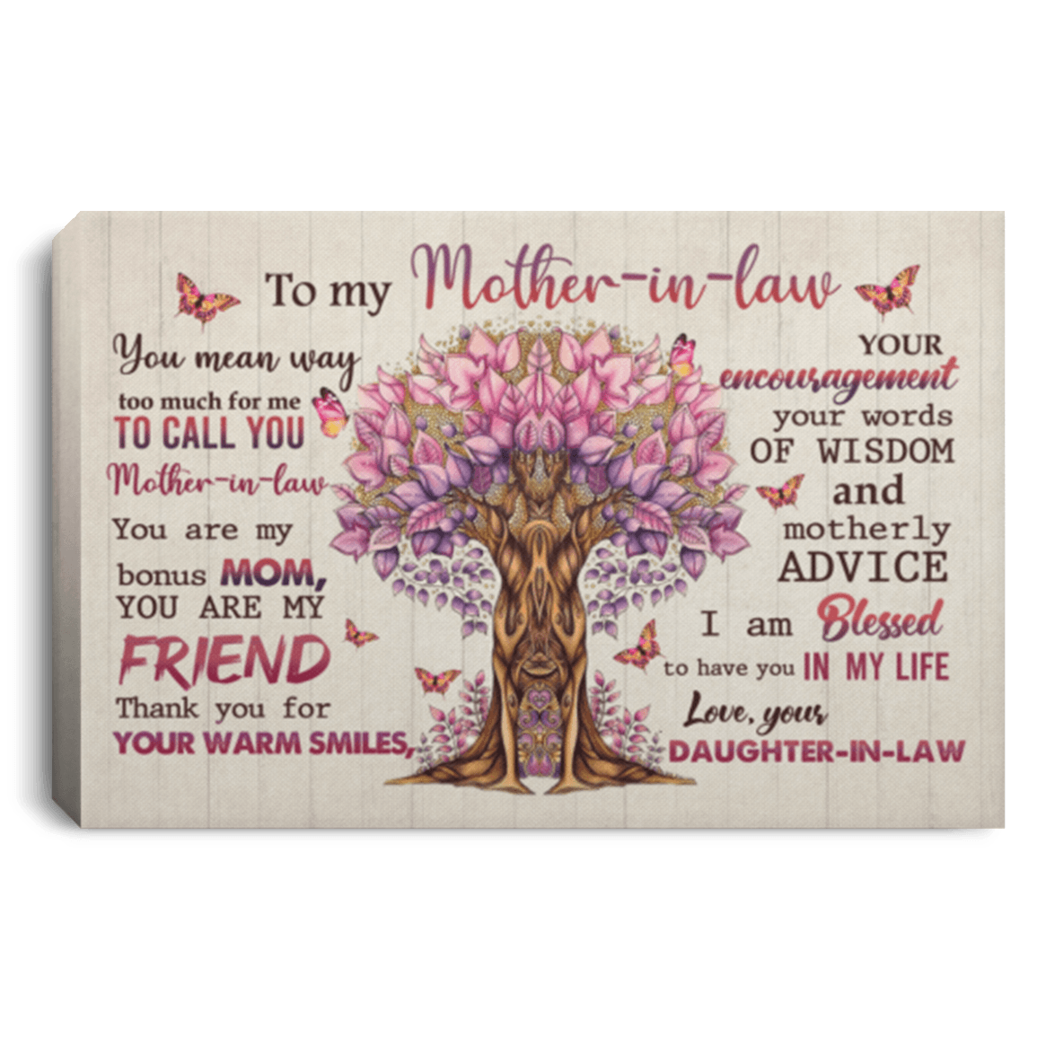 CubeBik To My Mother In Law You Mean Way Too Much For Me Framed Canvas Prints - Unframed Poster - Canvas Gift for Mother in Law