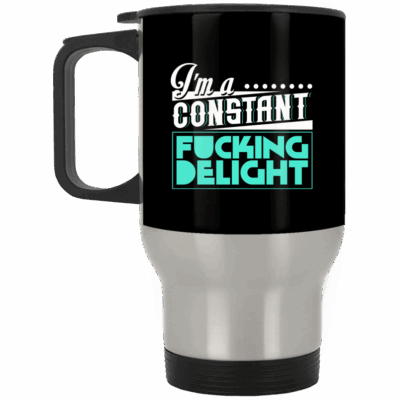 14 oz. Silver Travel Mug