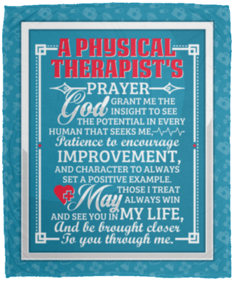 CubeBik A Physical Therapist's Prayer Fleece Blanket - Premium Sherpa Blanket - Woven Blanket