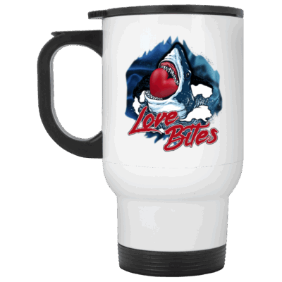 14 oz. White Travel Mug