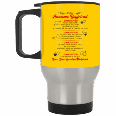 14 oz. Silver Travel Mug