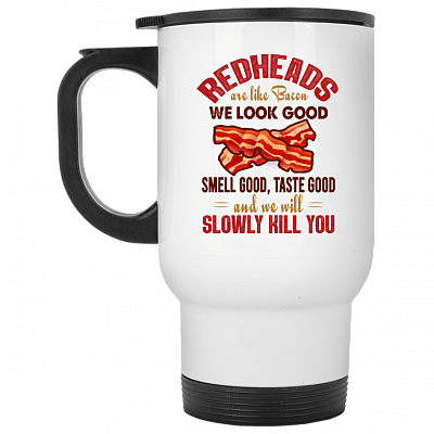 14 oz. White Travel Mug