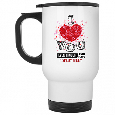 14 oz. White Travel Mug
